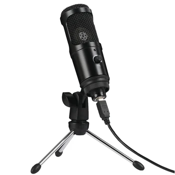 

Condenser Microphone Set KTV USB Charging Studio Recording Stereo Professional Tripod Stand Interview Broadcast Lossless For PC