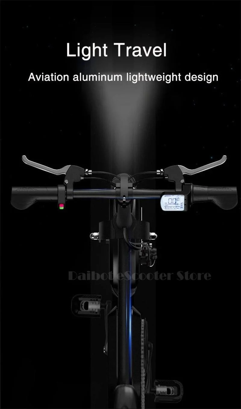 Daibot Electric Bicycle Scooter Two Wheel Electric Scooters 12 Inch 48V 350W Black Mini Portable Folding Electric Scooter Adults (24)