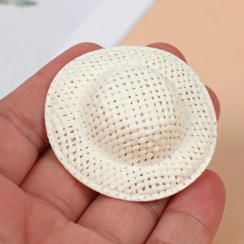 

5 шт., миниатюрная пляжная соломенная шляпа для кукольного домика, масштаб 1/12