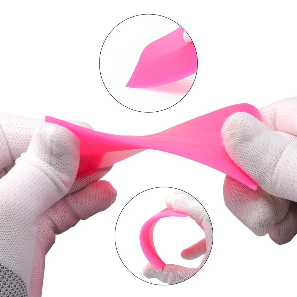 FOSHIO Soft PPF Rubber Scraper Mini Small Size Car Vinyl Wrapping Squeegee Window Tint Film Pasting Tool Windshield Water Rmover