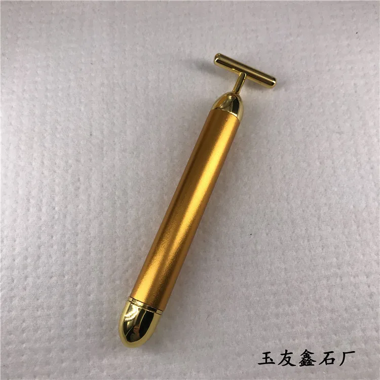 Jade Friendly Xin 24k Gold Stick Япония красота ролик морщин вытягивание массажер для лица V лицо тонкое лицо полезный продукт красота Inst