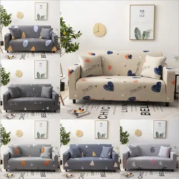 

Heart Shape Modern Sofa Cover Elastic Polyester Floral Slip-resistant Furniture Sofa Towel Slipcover Living Furniture Protector