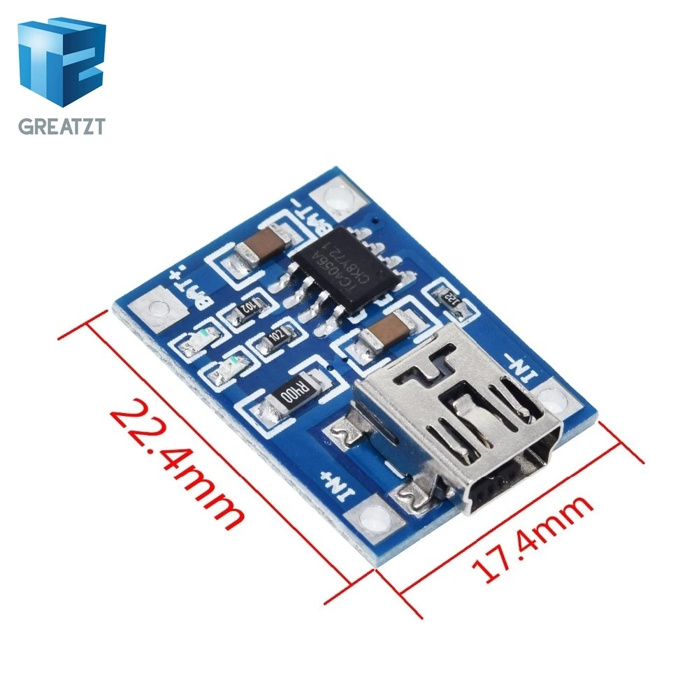Зарядная плата TP4056 с разъемом Type c / Micro USB 5 В 1A 18650|micro usb 18650|usb 18650charging board |