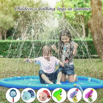 

Kids Water Playing Mat Shower Toy Outdoor Summer Water Toys Inflatable Cushion Fountain Ring Water Pad