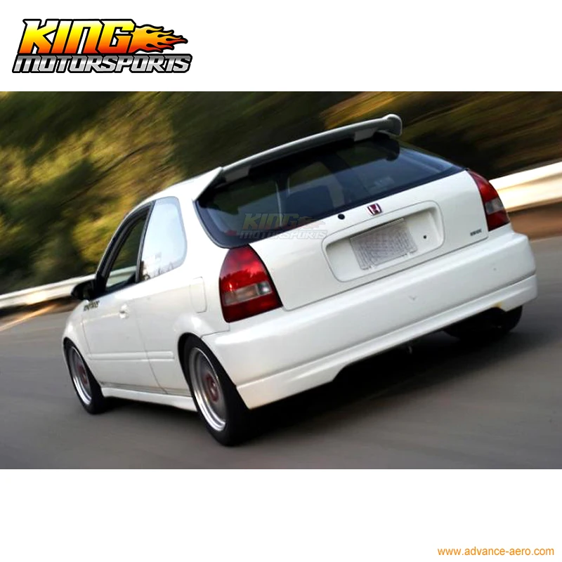 Подходит для 96 97 98 99 00 1996 2000 Honda Civic 3Dr хэтчбек (PU) Уретановый задний бампер спойлер