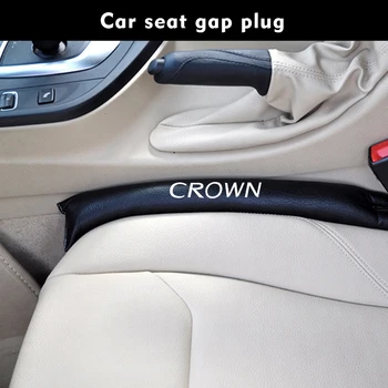 

2PCS PU Leather Car Seat Gap Filler Soft Pad for Toyota CROWN Padding Spacer Auto Decoration Car Seat Cushion