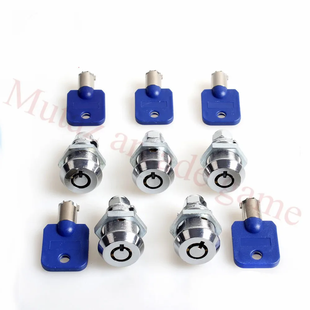 

5 pieces Keyed alike 17mm Tubular Cam lock Zinc Alloy door Cabinet lock for Arcade Game machines accessories