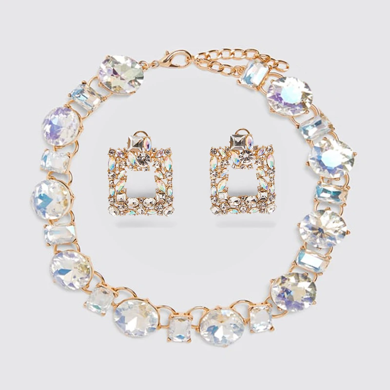 Ztech Za очаровательные вечерние ювелирные изделия для женщин, роскошные массивные ожерелья с кристаллами и подвесками, свадебные блестящие стразы, ожерелья