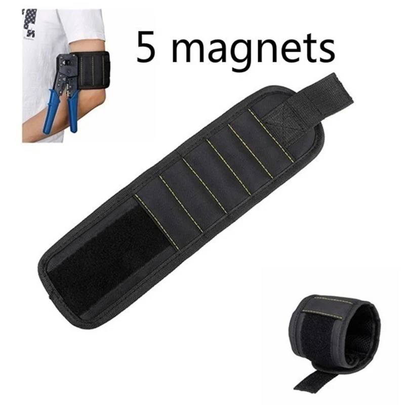 Multifunction  Magnetic Wristband Tool bag Belt with Strong Magnets for Holding Screws Drill Bits Wrist Bracelet roller cabinet