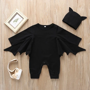 

Baby Halloween costume baby boy romper 2020 new bat clothing children's jumpsuit baby overalls autumn long sleeves