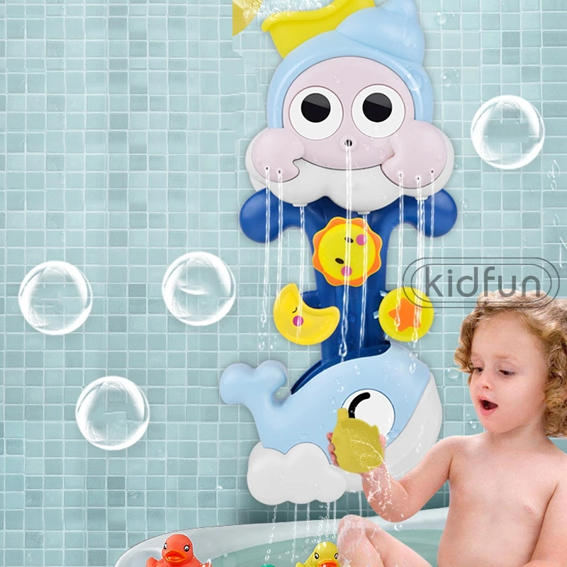 

Baby Toys Water Spray Snail Whale Bath Toy for Toddlers Newborns Games Squirting Sprinkler Bathroom Baby Bath Shower Kids Toys