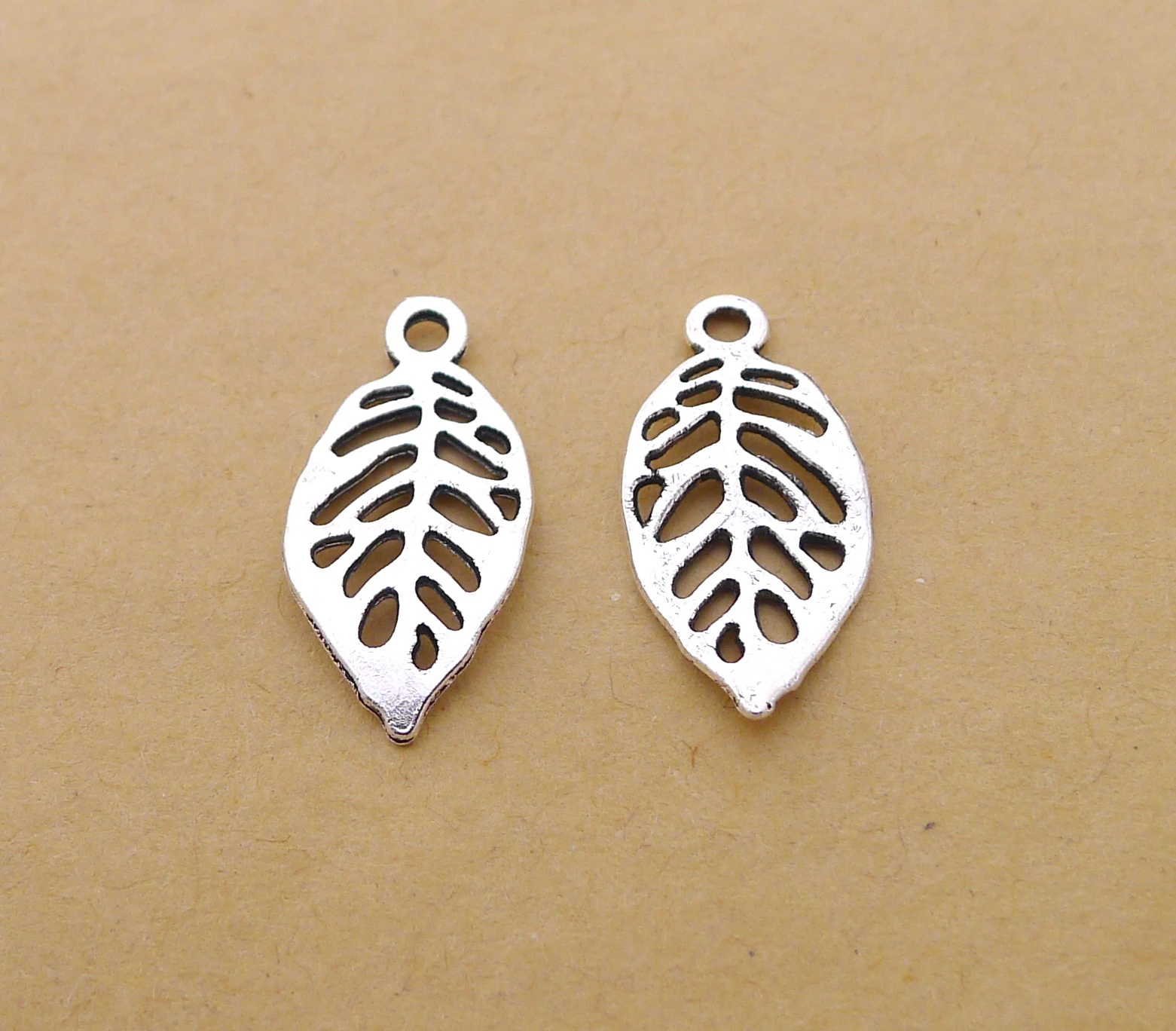 Abalorios pendientes hechos a mano, accesorios para joyería, pulsera colgante, 20 Uds., 23x12mm, abalorios de de Color plata antigua|Amuletos| - AliExpress