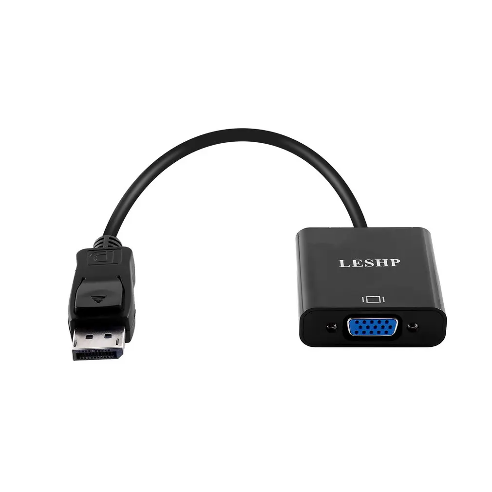 LESHP черный 1080P DP порт дисплея к VGA адаптер переходник DP к VGA адаптер Штекерный к женскому разъему