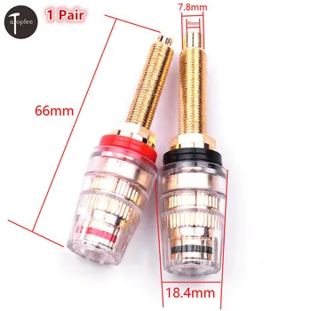 

2PCS Banana Plugs Copper Terminals Red Black Connector Amplifier Speaker Terminal Binding Post Diameter Speaker Plug Jack