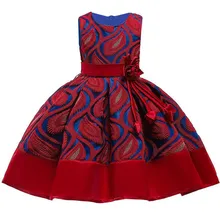 Детское платье-пачка принцессы для девочек, торжественное платье с цветочным рисунком для дня рождения, платье для девочек Рождественская одежда для маленьких девочек 2, 4, 6, 8, 10 лет