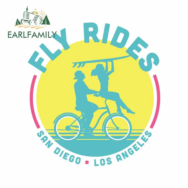 

EARLFAMILY 13cm x 11.5cm Car Stickers for San Diego Fly Rides Logo Graphics Decals Vinyl Motorcycle Bumper Trunk Decoration