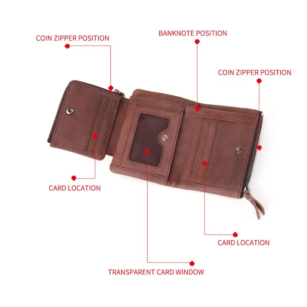 Мужской кошелек RFID, дизайн, высококачественный мужской кошелек, мягкий держатель для карт, кошелек для монет на молнии, верхний слой, коровья кожа, короткий кошелек