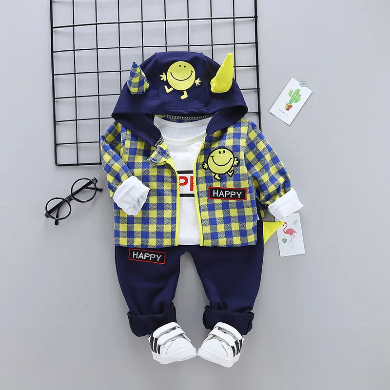 

Hot Selling Boys' Three-piece Suit Ka AI-5 Months 4-Year-Old Korean-style Pure Cotton