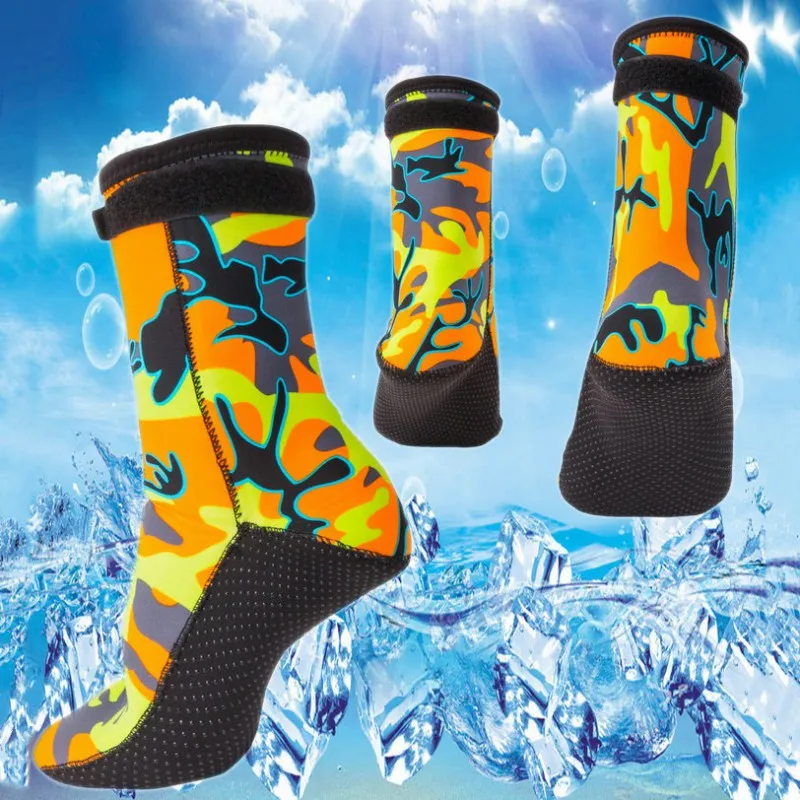 3 мм неопреновые носки для серфинга для дайвинга теплая Регулируемая обувь против царапин для мужчин и женщин, детские пляжные ботинки для подводного плавания нескользящие для плавания