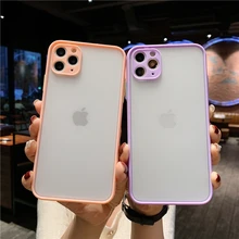 Silicone Transparent Fresh Phone Case For iPhone SE 2 11 Pro X Xs MAX XR 6 6s 7 8 Plus Camera Protection Candy Color Back Cover