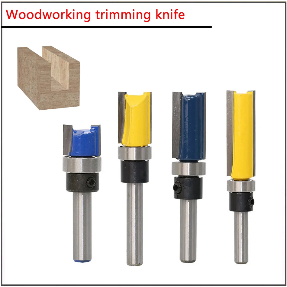

1/2in 1/4in 3/4in 12.7mm woodworking tools Woodworking trimming knife,Woodworking milling cutter with bearing straight cutter