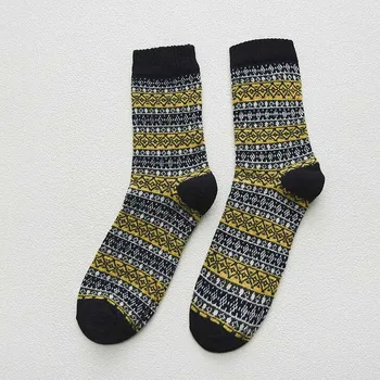 

KANCOOLD socks Casual Winter Warm Thick Wool Nylon Vintage Printed Colorful Knit comfortable Soft Gift charm socks men 2020mar6