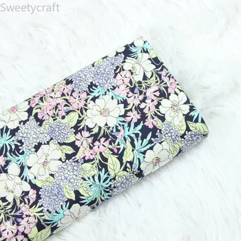 

110x45cm Thin Cotton fabric by half Yards Printed Flower Cloth for DIY sewing Kids Dress Handmade Material Home Decor Fabrics