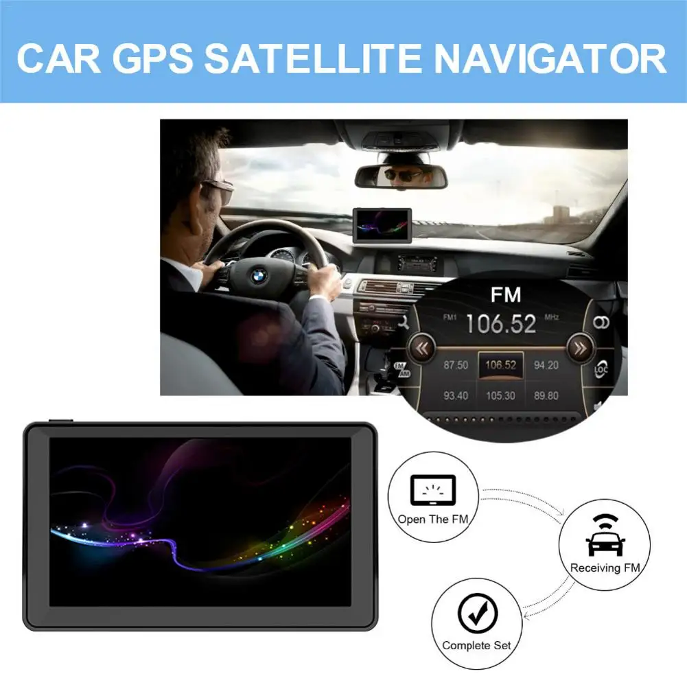 Автомобильный GPS навигатор 7 дюймов 256/8 ГБ сенсорный экран HD спутниковая
