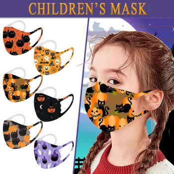 

6PCS Breathing Face Mask For Children Kids Boys Girls Washable Halloween Lovely 3D Mouth Face Cover Masks mascaras para la boca