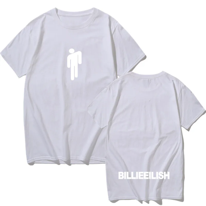 Билли эйлиш Футболка Harajuku вентиляторы белый хлопок для мужчин Camiseta Mujer Лидер продаж мужской эстетический Топ тройник Плюс Размер Уличная - Цвет: white