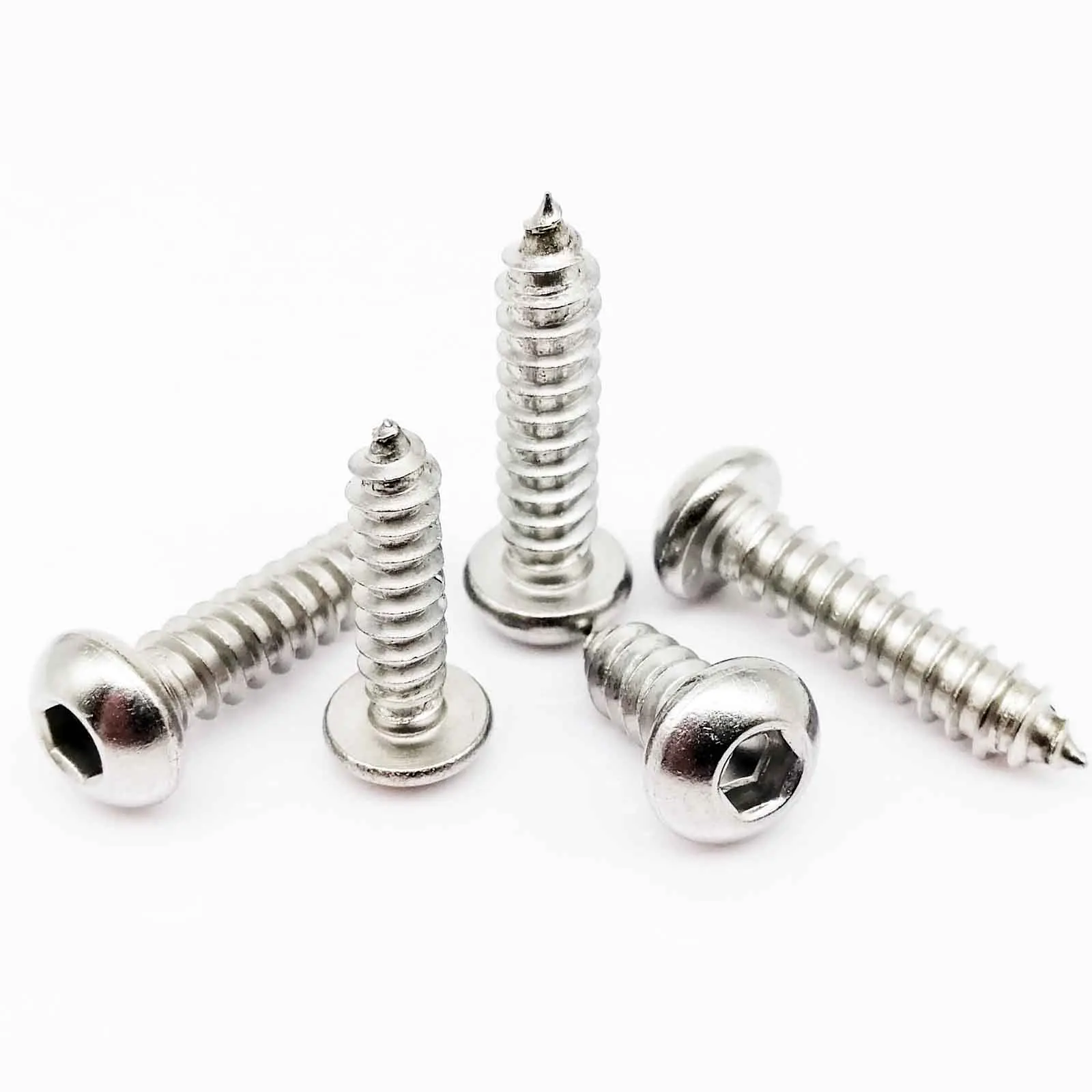 304 A2 Stainless Flat Countersunk Head Self Tapping Allen Key Screws M3 M4 M5 M6 
