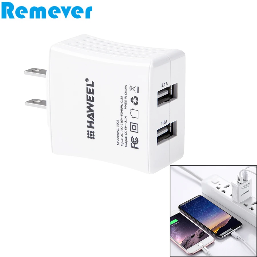 Новый адаптер зарядного устройства с 2 usb портами для iPhone samsung Xiaomi Android телефонов