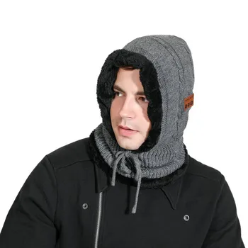 

Hat Scarf For Bluetooth Hooded Neck Collar Cap Stereo Music Drawstring Head Wrap Cover Warmer Ear Protection