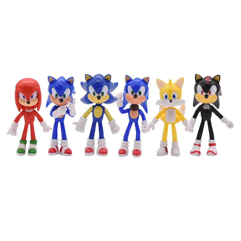 

4'' 10CM 6Pcs/Set Anime Sonic Figure Pvc Toy Sonic Shadow Tails Characters Figure Toys For Children Animals Toys