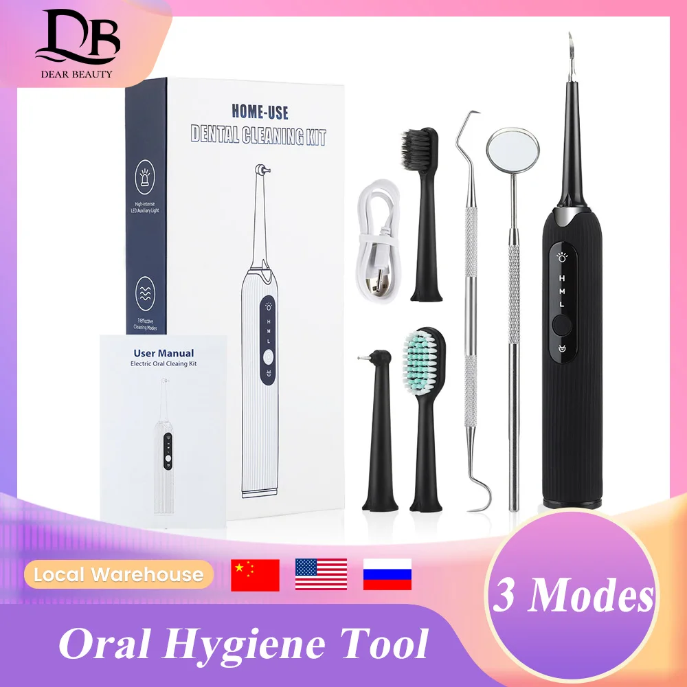 Detergente per denti Raschietto per tartaro ad ultrasuoni Sbiancamento dei denti Pulizia dentale sonica Rimozione del tartaro Placca orale_voghion.com