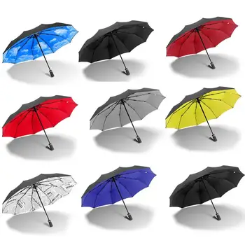 

New Big Strong Fashion Windproof Men And Women Gentle Folding Compact Fully Automatic Rain High Quality Umbrella