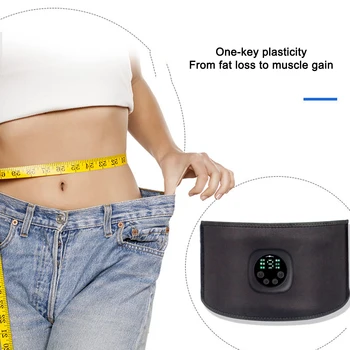 

EMS Muscle Stimulator Wireless Abdominal Fitness Waist Trainer Slimming Belt Adjustable Body Shaper Slimming Belt Unisex