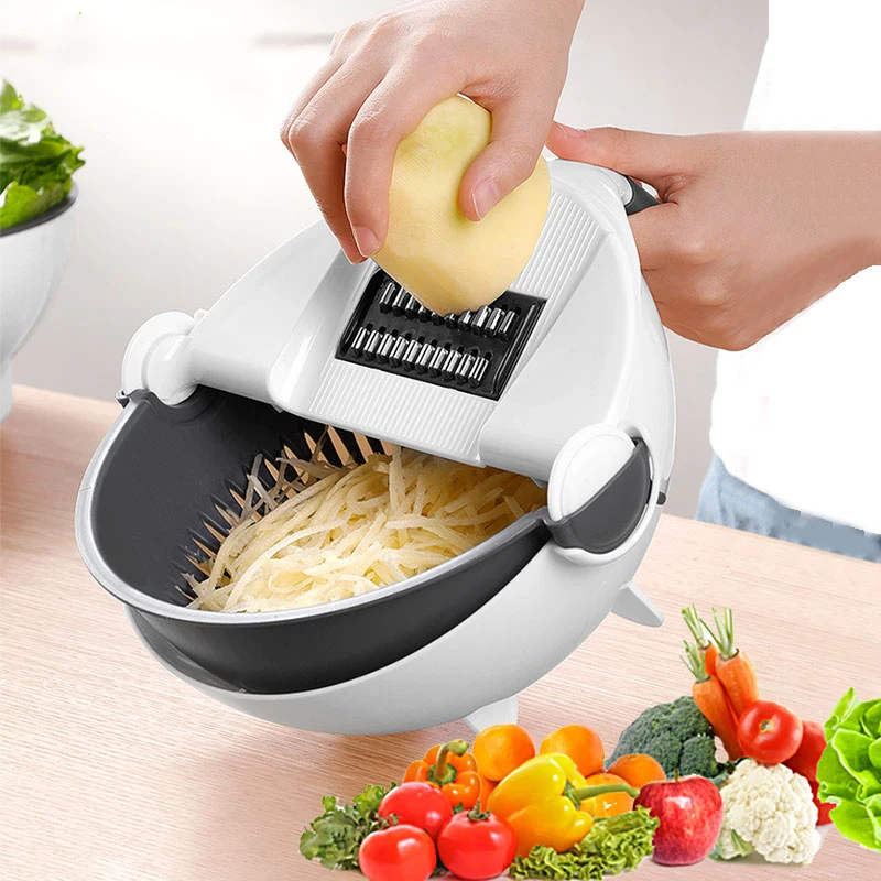 

9 in 1 Mandoline Slicer Vegetable Slicer Potato Peeler Carrot Onion Grater with Strainer Kitchen Accessories Vegetable Cutter