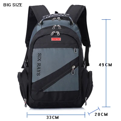 DSR00100GR SIXRAYS, детские школьные сумки, usb зарядка, Модный Бизнес Повседневный туристический Противоугонный водонепроницаемый 15,6 дюймовый Мужской рюкзак для ноутбука - Цвет: DSR00100GR