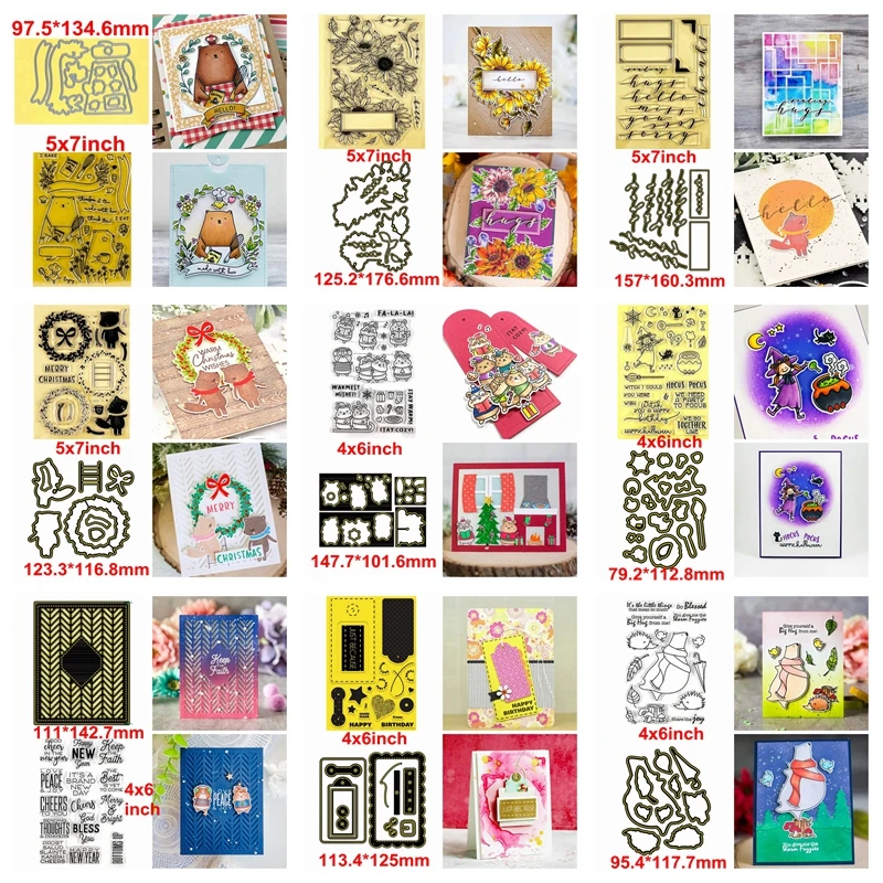 

2020 Popular Stamps And Dies Delicate Metal Cutting Dies Match Clear Stamps For Scrapbook DIY Crafts Cards
