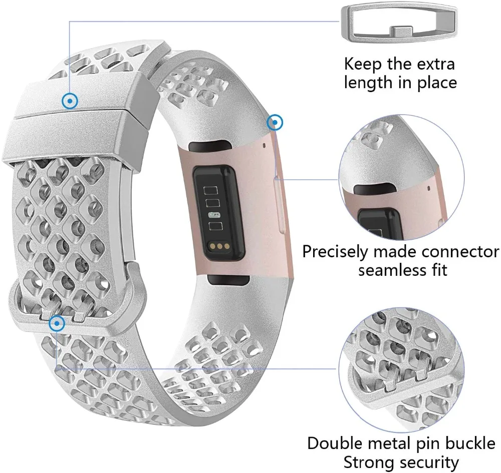 Для Fitbit Charge 3 Band розовое золото мягкий силиконовый ремешок для Fitbit Charge 3 сменный Браслет