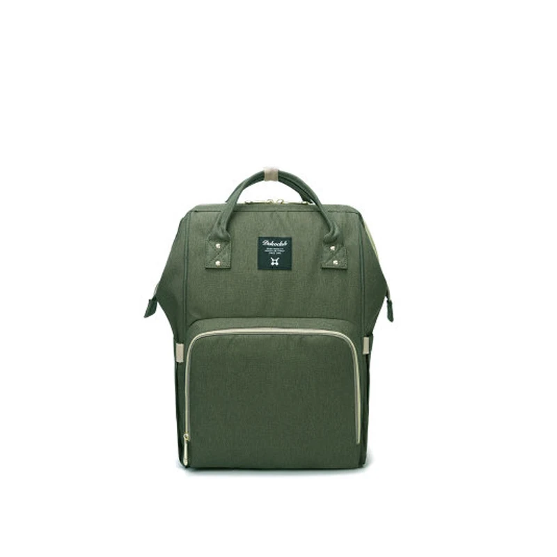 Olive green Рюкзак для подгузников, сумка для мам, Большая вместительная сумка для мам и детей, многофункциональные водонепроницаемые уличные дорожные сумки для подгузников для ухода за ребенком - Цвет: Olive green
