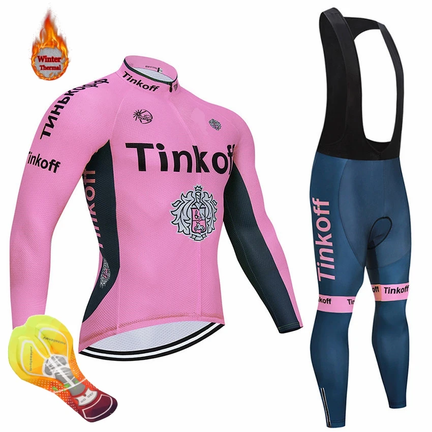 

2020 winter equipment direct polar thermal Cycling JERSEY bicycle pants set men 16D pads Cycling Clothing Maillot Culotte
