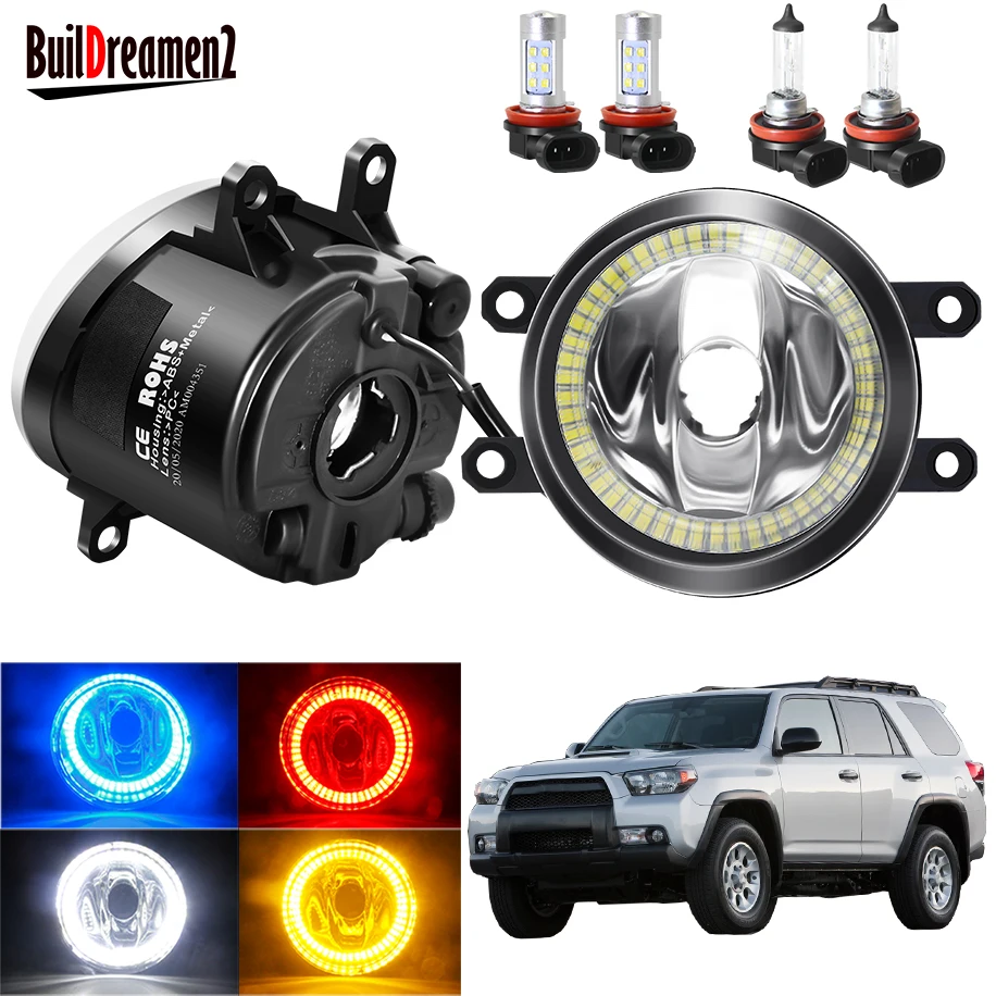 Angel Eye Fog Light Assembly For Toyota 4runner 4 Runner 20102013 Car 20w Front Bumper Fog