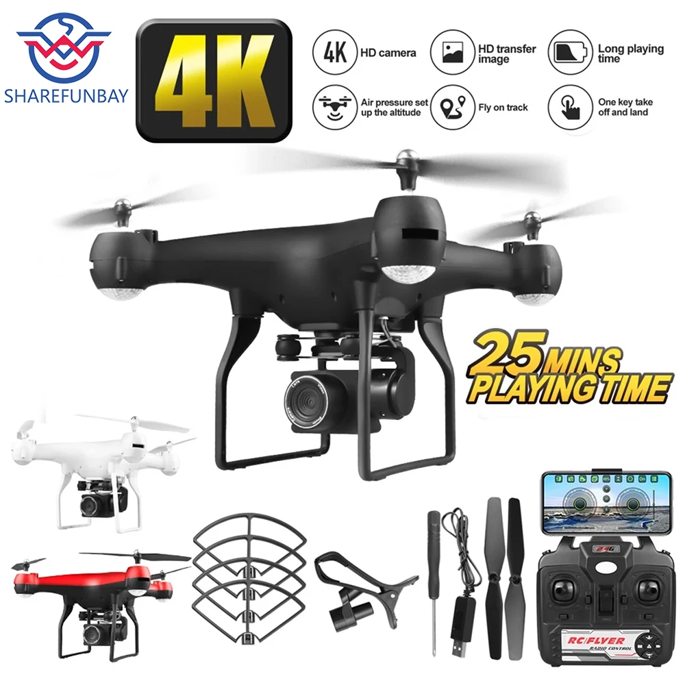 

Drone 4k HD 1080p WiFi fpv drone height keep hover Quadcopter servo camera rc helicopter one-button landing drone with camera