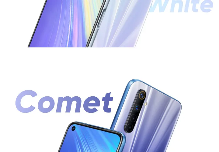 realme 6 Global Version Mobile Phone 4GB 8GB RAM 128GB ROM 30W EU Flash Charge 4300mAh Helio G90T 64MP Camera NFC Play Store