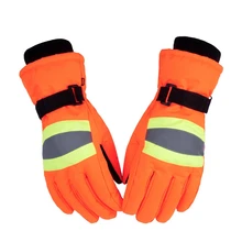 1 пара для женщин и мужчин перчатки для катания на лыжах полный палец водостойкие отражающие термальные пушистые рабочие перчатки для велоспорта спортивная одежда