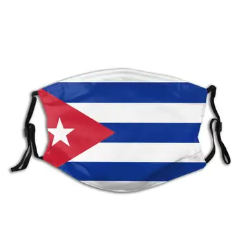 

Cuban Flag Adult Reusable Mouth Face Mask with filter Anti Haze Dust Mask Protection Mask Respirator Mouth Muffle