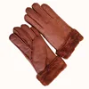 Super Warm Winter Gloves for Women Outdoor Cycling Sheep Leather Gloves Ladies Sheepskin Genuine Fur Guantes Mitten Full Fingers ► Photo 3/6