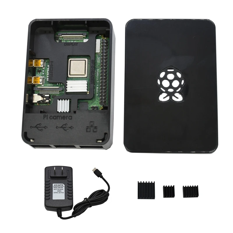 Для Raspberry Pi 4 Модель B ABS чехол 4G Оперативная память DIY Kit с радиатором 5V 3A Мощность адаптер для Raspberry PI 4B
